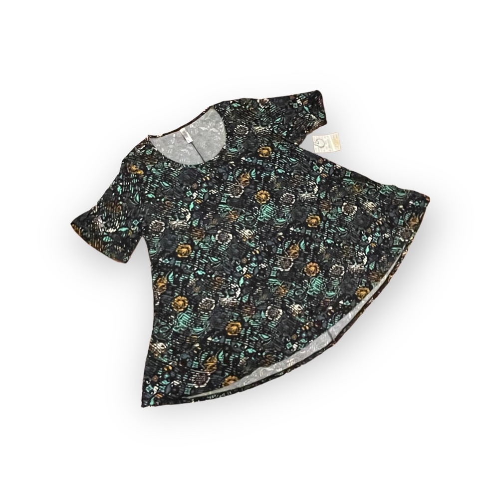 3XL LuLaRoe Perfect A-line Flowy Tee NEW Gorgeous Floral XXXLarge 26-30 - Picture 2 of 3